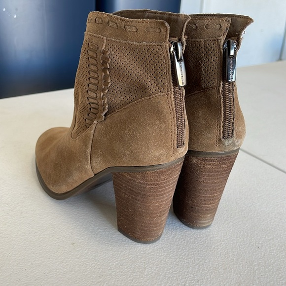 Vince Camuto Fretzia Perforated Boot in Wild Mushroom Nubuck - Picture 3 of 5